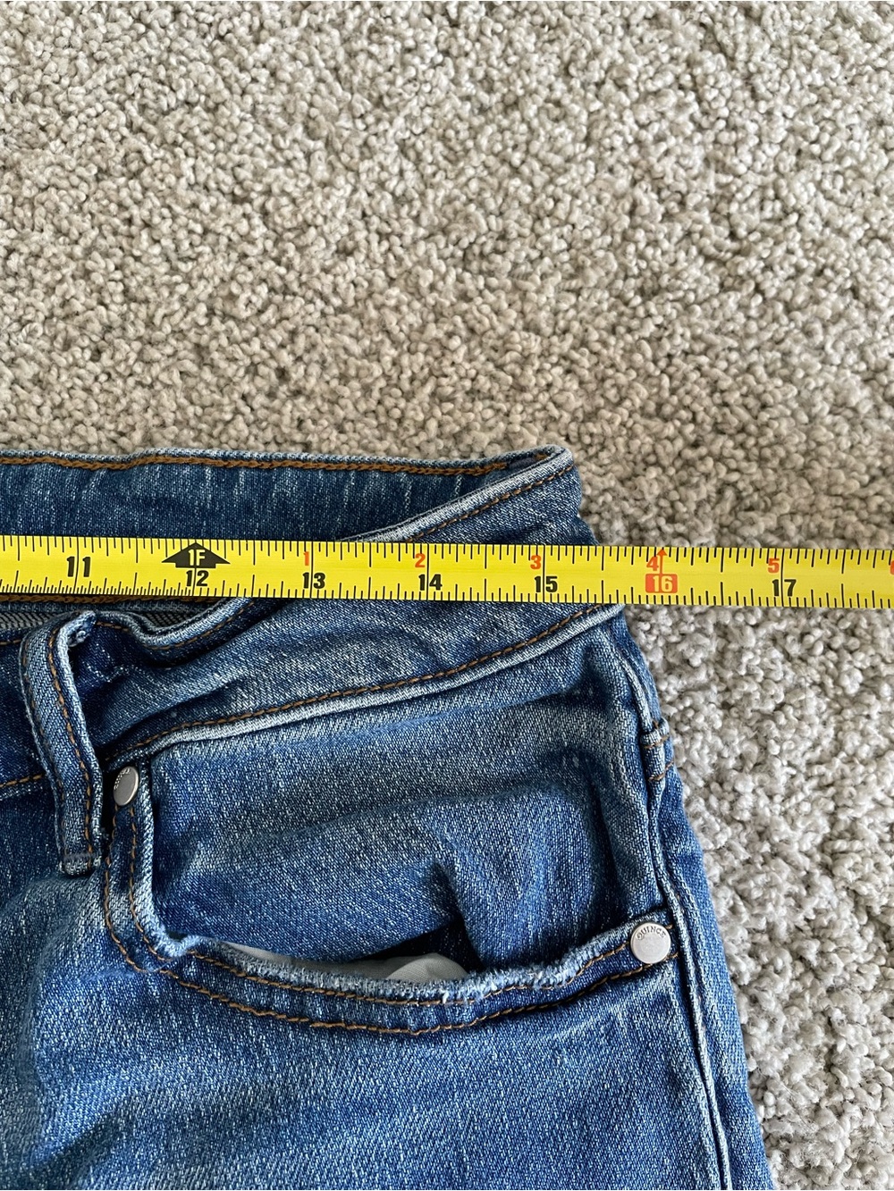 Quince Jeans Womens Size 32 Blue Denim Bella Stretch Relaxed Straight - Picture 4 of 7